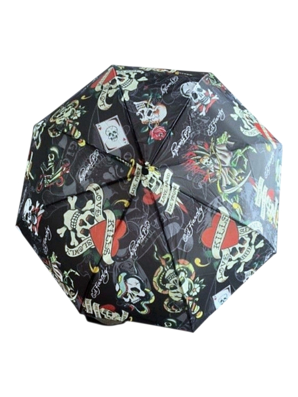 Ed Hardy Love Kills Slowly Black Umbrella